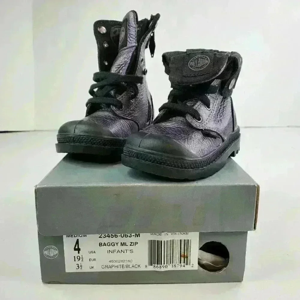 Palladium Baggy Ml Zip Hiking Boots Boy's Toddler Size 4